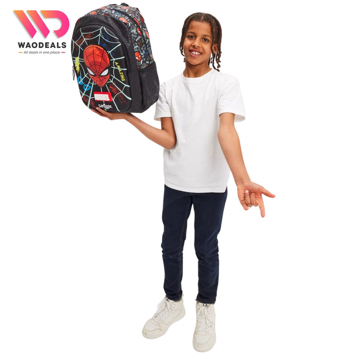🕷️ Original Smiggle 17 Inch Spider-Man Classic Backpack For Boys Marvel School Bag Fun Fair Bagpack🎒✨ waodeals