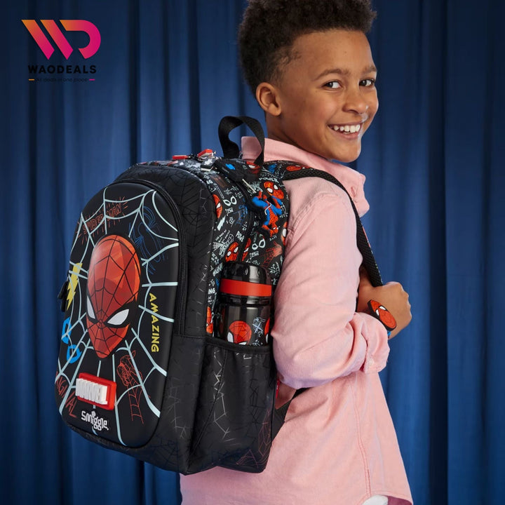 🕷️ Original Smiggle 17 Inch Spider-Man Classic Backpack For Boys Marvel School Bag Fun Fair Bagpack🎒✨ waodeals