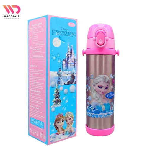 ❄️✨ Disney Girls Frozen Stainless Steel Water Bottle | 500ml Double Wall Insulated Vacuum Flask ✨❄️ waodeals
