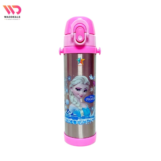 ❄️✨ Disney Girls Frozen Stainless Steel Water Bottle | 500ml Double Wall Insulated Vacuum Flask ✨❄️ waodeals