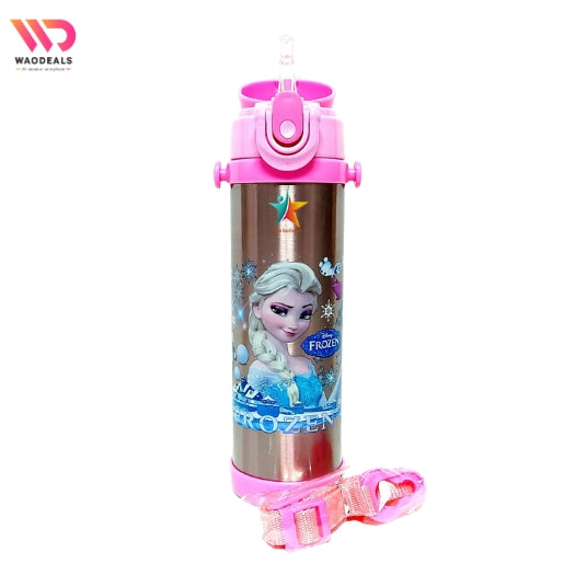 ❄️✨ Disney Girls Frozen Stainless Steel Water Bottle | 500ml Double Wall Insulated Vacuum Flask ✨❄️ waodeals