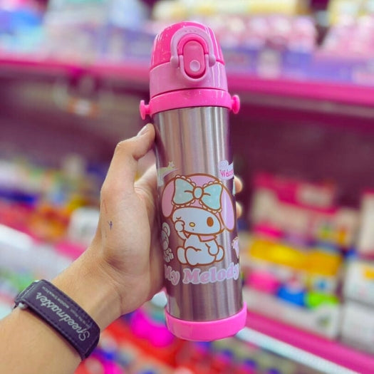 🎀 Disney Girls Melody Cartoon Stainless Steel Water Bottle | 500ml Double Wall Insulated 💧🐰 waodeals