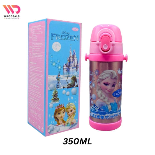 ✨ Disney Girls Frozen Stainless Steel Water Bottle | 350ml Double Wall Insulated Vacuum Flask ✨ waodeals