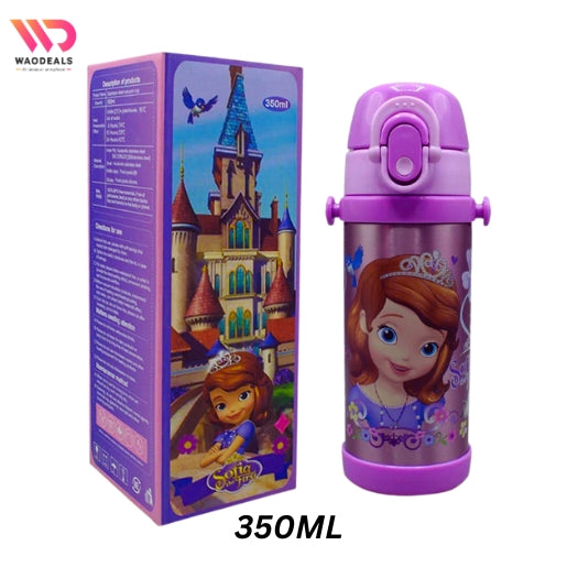👸 Disney Girls Sofia Stainless Steel Water Bottle | 350ml Double Wall Insulated 💖👑 waodeals