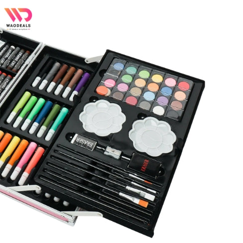 🎨✨ 145-Piece Deluxe Art Set for Kids & Artists 🖌️🎒 waodeals