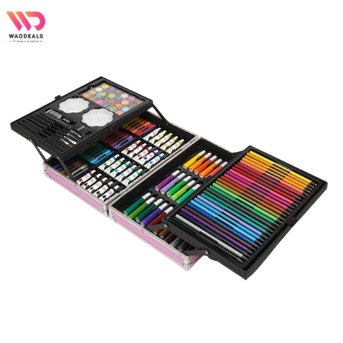 🎨✨ 145-Piece Deluxe Art Set for Kids & Artists 🖌️🎒 waodeals