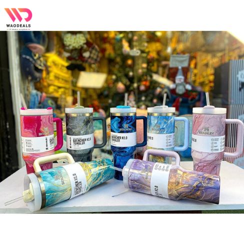 ⭐ Stanley Quencher H2.0 FlowState – Marble Edition | 40oz (1.18L) waodeals