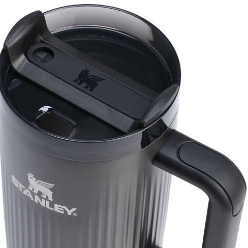 Stanley Quencher H2.0 Tumbler with Handle and Straw 40 oz | Flowstate 3-Position Lid | Cup Holder Compatible for Travel | Fluted Black waodeals