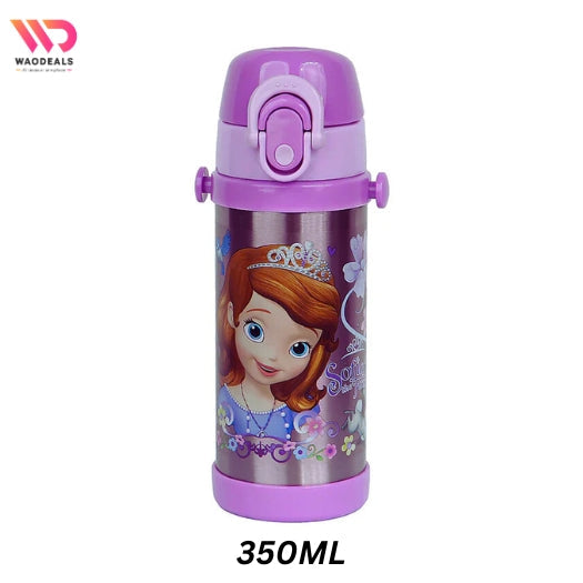 👸 Disney Girls Sofia Stainless Steel Water Bottle | 350ml Double Wall Insulated 💖👑 waodeals