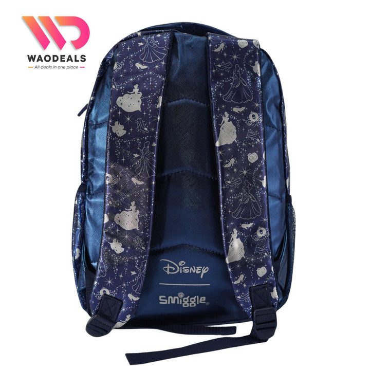 ✨ Original Smiggle Disney Princess Cinderella 17-Inch School Bag | Kids Travel Backpack | Girls Cartoon Backpack | Water-Resistant | Spacious Compartments 🎀👑 waodeals