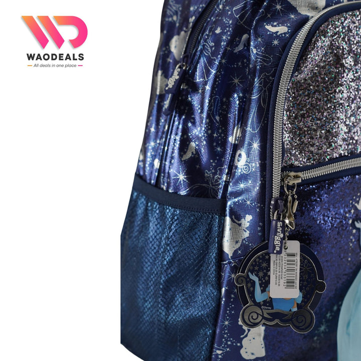 ✨ Original Smiggle Disney Princess Cinderella 17-Inch School Bag | Kids Travel Backpack | Girls Cartoon Backpack | Water-Resistant | Spacious Compartments 🎀👑 waodeals