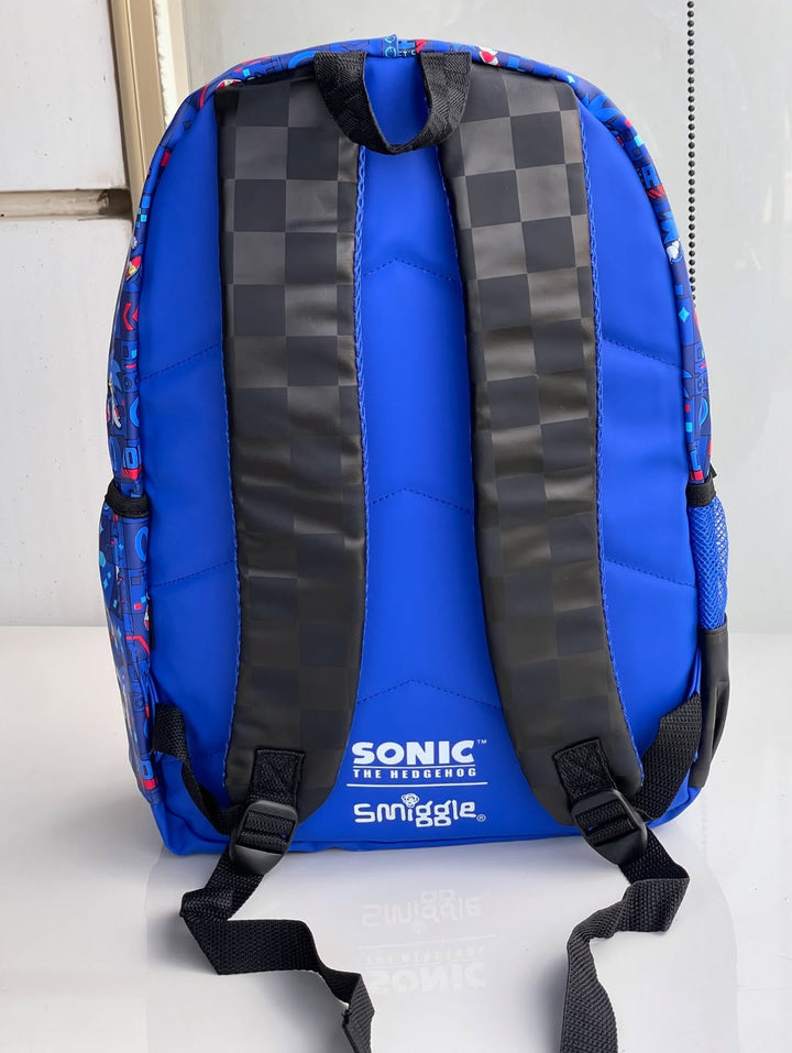✨ Original Smiggle 17-Inch Sonic Senior Kids School Backpack Boys Cartoon School Bag waodeals