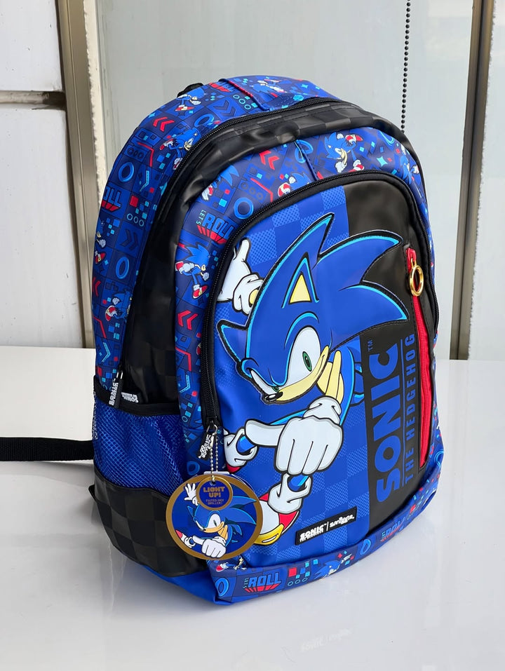 ✨ Original Smiggle 17-Inch Sonic Senior Kids School Backpack Boys Cartoon School Bag waodeals