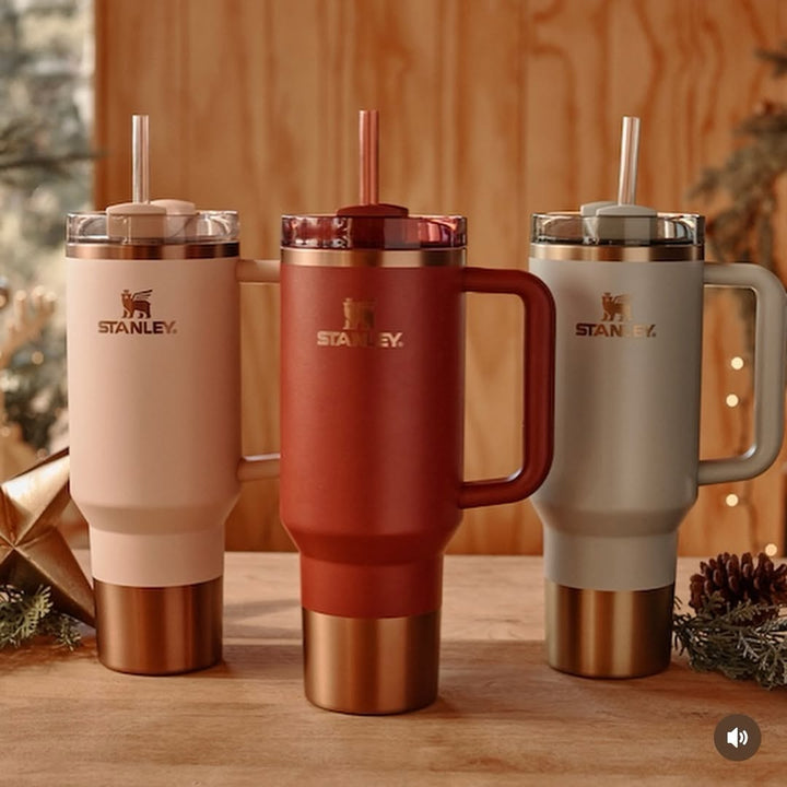 Stanley Gilded Pomegranate Holiday Tumbler – 40oz FlowState Quencher Comfort & Joy Collection waodeals