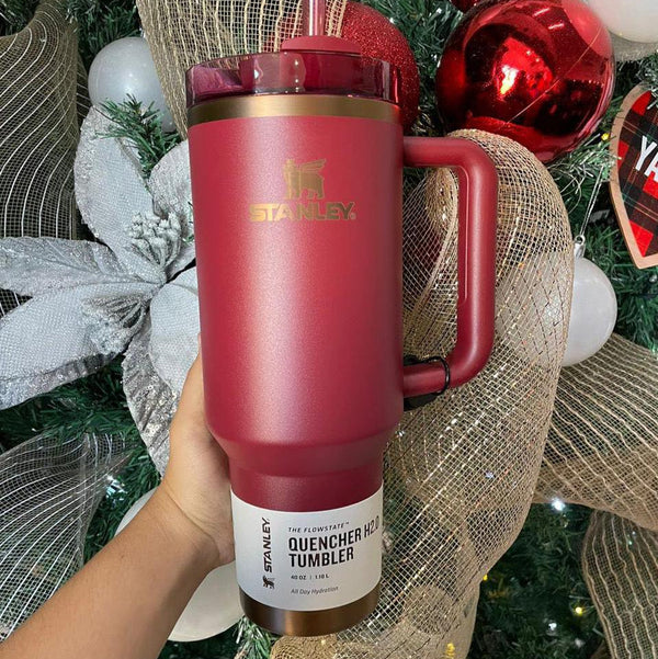 Stanley Gilded Pomegranate Holiday Tumbler – 40oz FlowState Quencher Comfort & Joy Collection waodeals