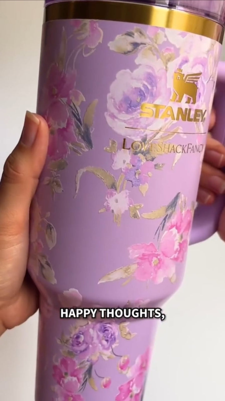 Stanley X Love Shack Fancy Tumbler Quencher 40oz – Happy Thoughts