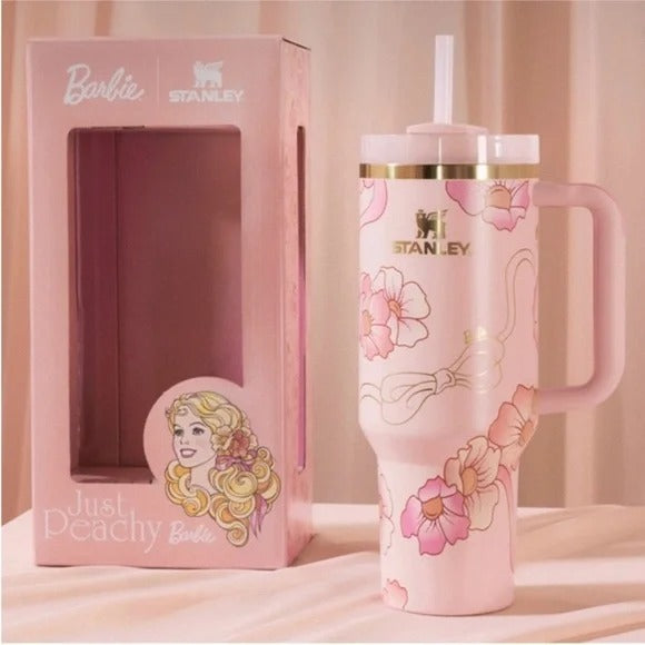 🍑 Stanley x Barbie 80s Peaches 'N Cream Quencher 40oz💖✨ waodeals