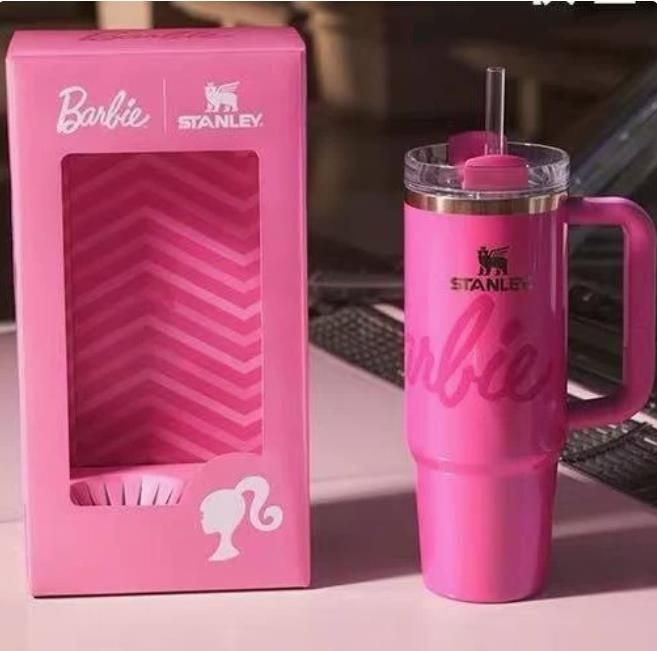 💕 Stanley x Barbie™ Icon Quencher 40oz – Limited Edition Tumbler with Lid, Straw & Original Box 💄🌟 waodeals