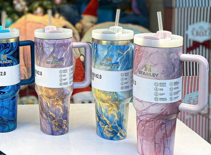 ⭐ Stanley Quencher H2.0 FlowState – Marble Edition | 40oz (1.18L) waodeals