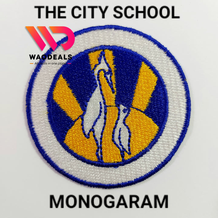 The City School Uniform Monogram, Logo, High Quality Patch Embroidered