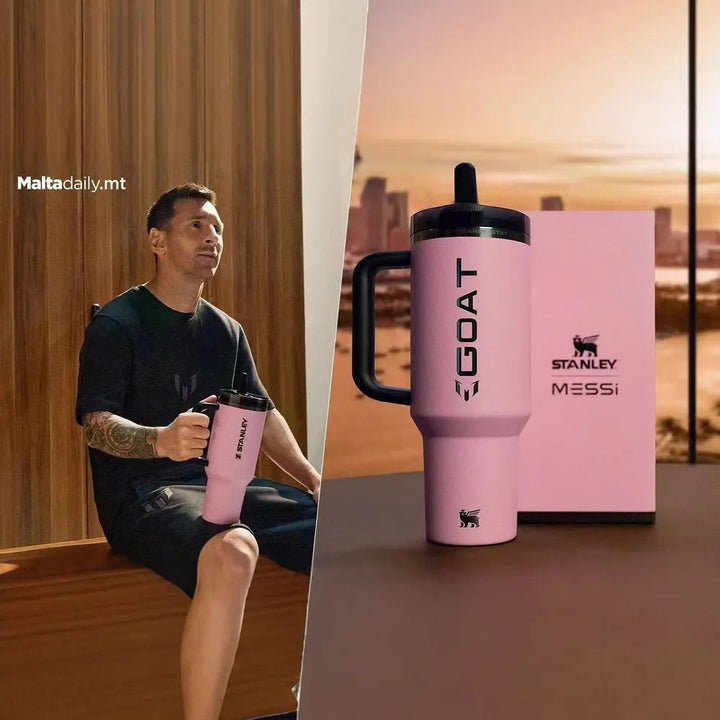 The Messi x Stanley Quencher ProTour Flip Straw Tumbler 40-OZ | Messi GOAT Pink waodeals