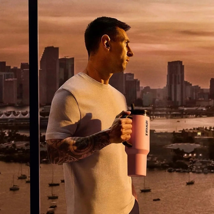 The Messi x Stanley Quencher ProTour Flip Straw Tumbler 40-OZ | Messi GOAT Pink waodeals