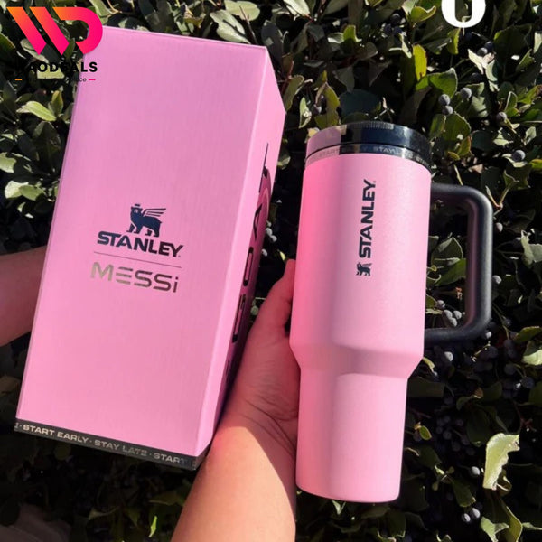 The Messi x Stanley Quencher ProTour Flip Straw Tumbler 40-OZ | Messi GOAT Pink waodeals
