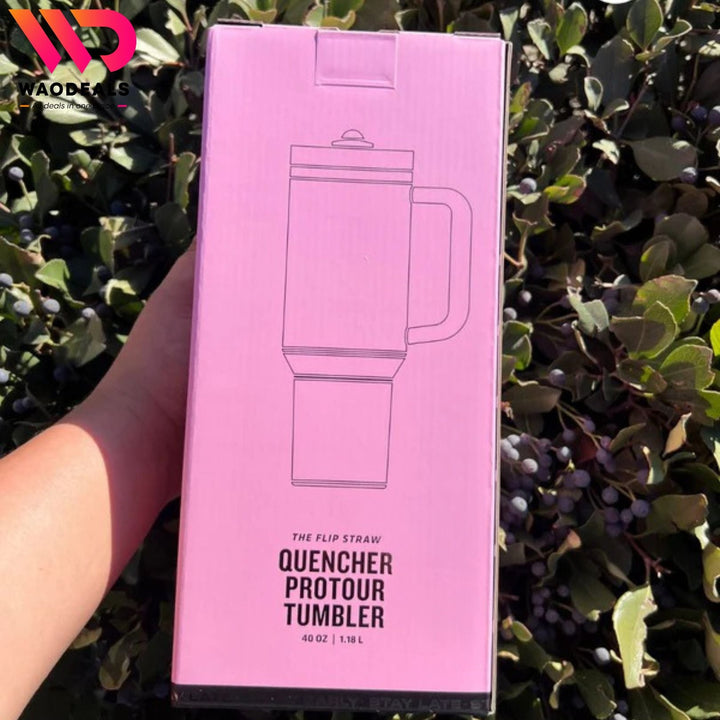 The Messi x Stanley Quencher ProTour Flip Straw Tumbler 40-OZ | Messi GOAT Pink waodeals
