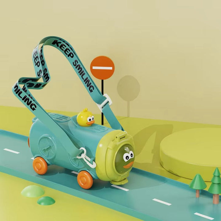 🚌💦 Kids School Bus Sipper Bottle – 500ML Water Bottle with Straw & Adjustable Strap 🎒✨ waodeals