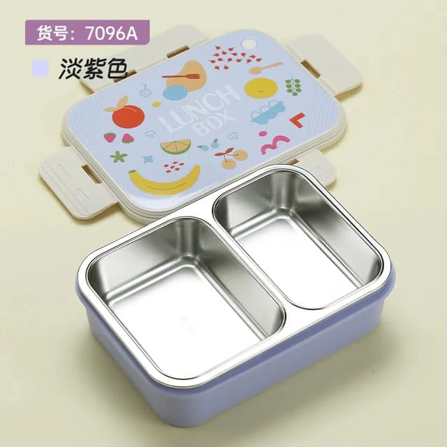 Stailess Steel- 3 Compartment Bento Lunch Box WaoDeals