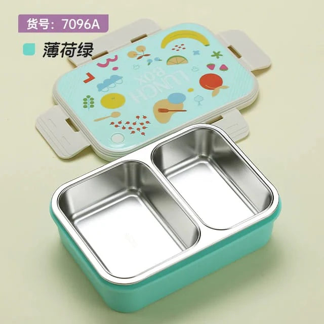 Stailess Steel- 3 Compartment Bento Lunch Box WaoDeals