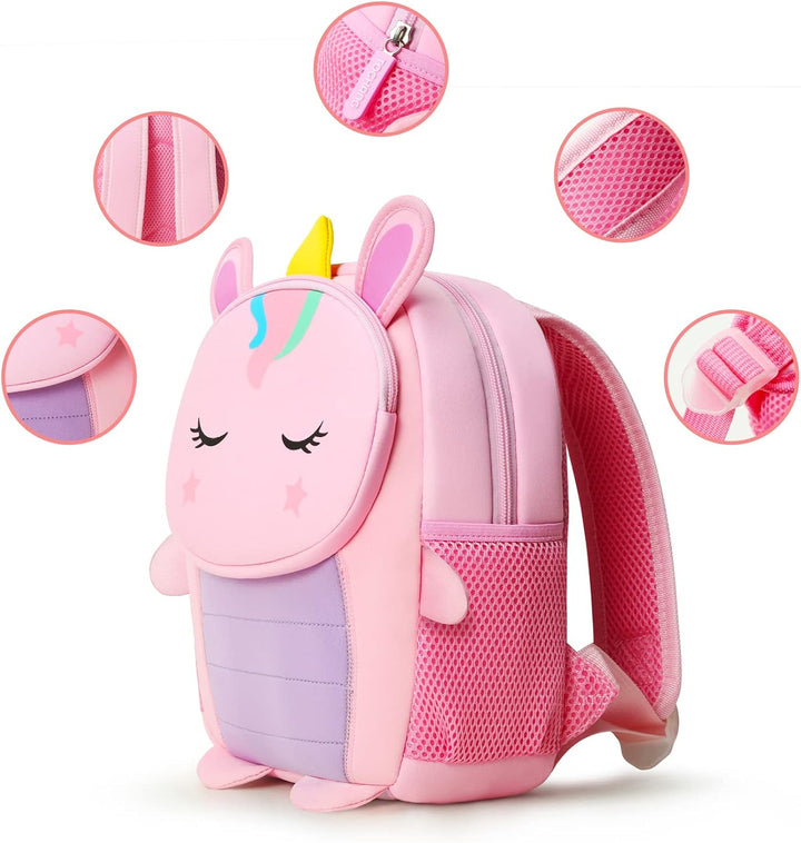 Unicorn Backpack for Girls – Lightweight Waterproof Nursery Bag for Toddlers 2-5 Years waodeals