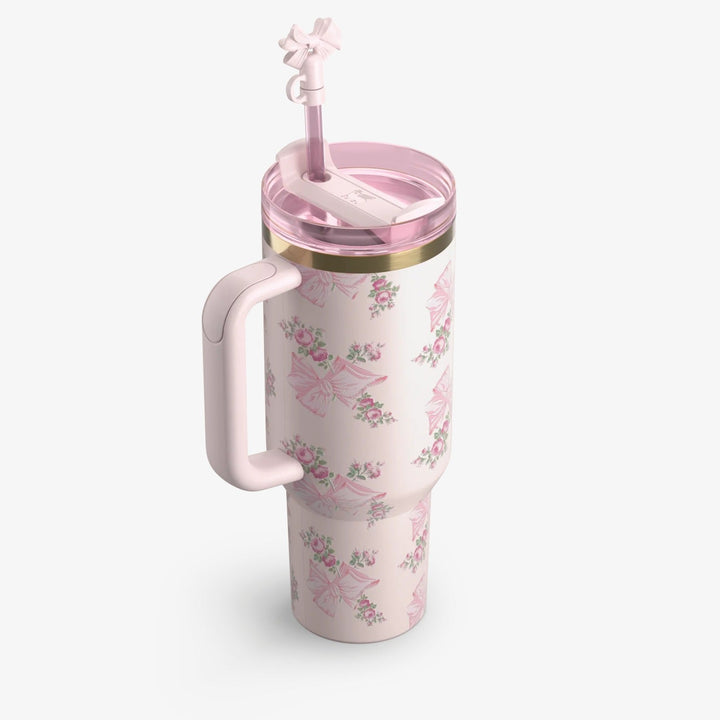 Stanley X LoveShackFancy Holiday Quencher 40oz – Rosa Beaux Pink Tumbler for Girls & Women 🌸✨💕 waodeals