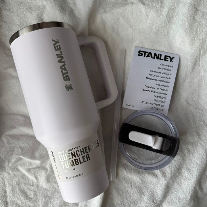 🤍 Stanley Quencher ProTour Flip Straw Tumbler 40oz – White 💧✨ waodeals