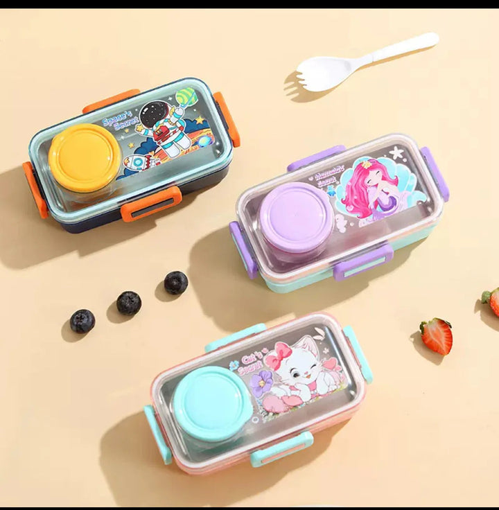 🥗✨ Kids Stainless Steel Insulated Lunch Box with Bowl & Spoon✨🥄 waodeals