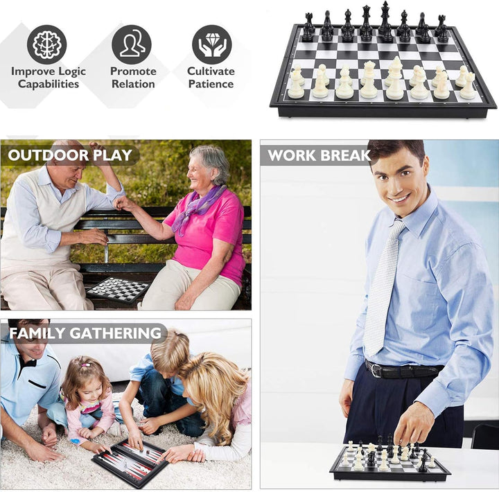 ♟️ Magnetic Chess Set – 12.5 Inch Foldable Strong Magnetic Chess Board Game for Kids & Adults waodeals