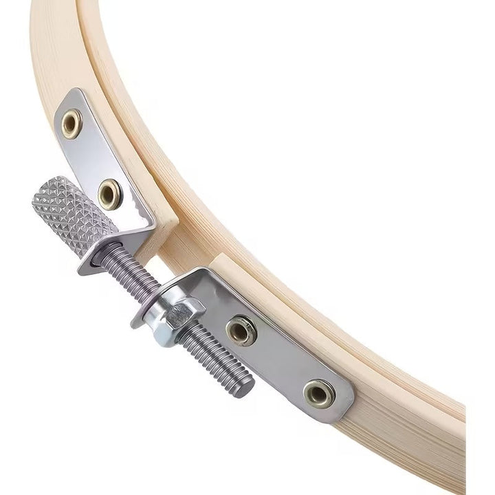 🧵 Super Strong Wooden Embroidery Hoop Frame | Premium Bamboo Cross Stitch Ring | Adjustable 🎨 waodeals