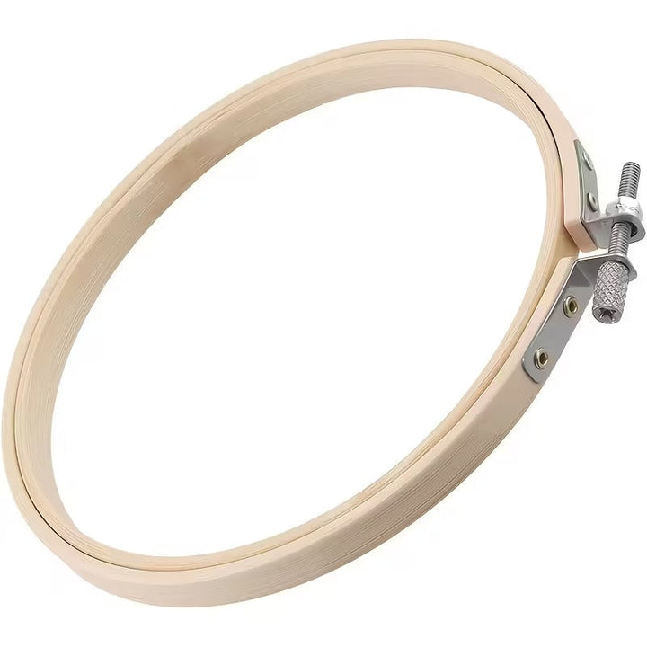 🧵 Super Strong Wooden Embroidery Hoop Frame | Premium Bamboo Cross Stitch Ring | Adjustable 🎨 waodeals