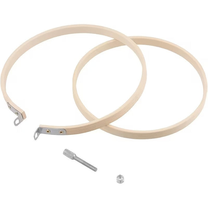 🧵 Super Strong Wooden Embroidery Hoop Frame | Premium Bamboo Cross Stitch Ring | Adjustable 🎨 waodeals