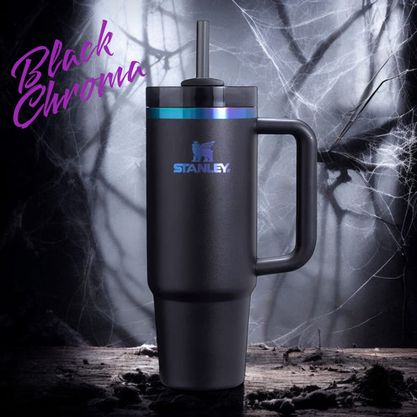 The Black Chroma Quencher H2.0 FlowState™ Tumbler 40 oz Authentic Stanley Stainless Steel