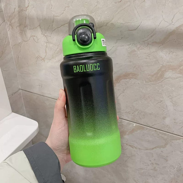 Stainless Steel 800ml Gradient Water Bottle – Vacuum Insulated, Portable Sports Flask waodeals