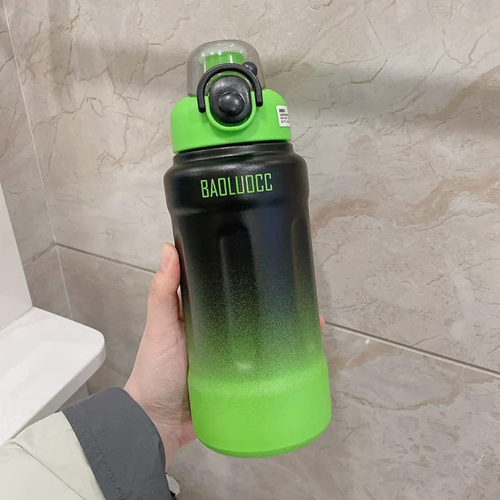 Stainless Steel 800ml Gradient Water Bottle – Vacuum Insulated, Portable Sports Flask waodeals