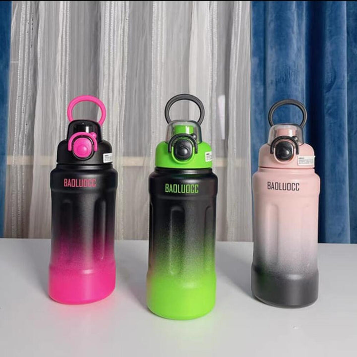 Stainless Steel 800ml Gradient Water Bottle – Vacuum Insulated, Portable Sports Flask waodeals