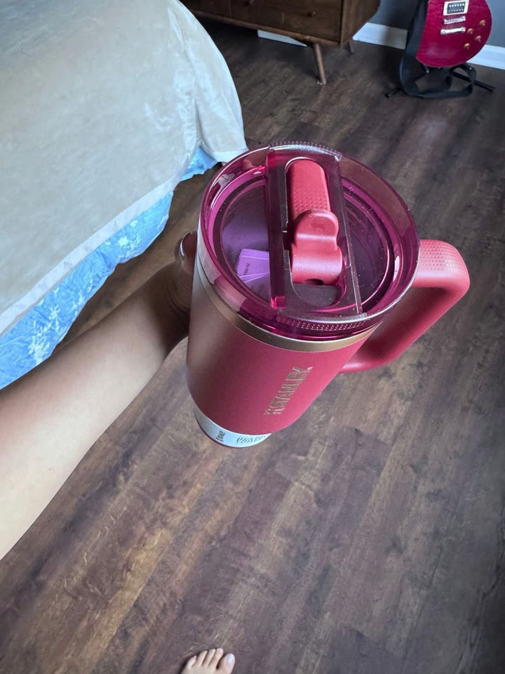 🍷 Stanley Quencher ProTour Flip Straw Tumbler 40oz – Gilded Pomegranate 🧊✨ waodeals
