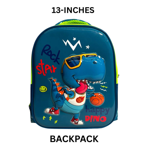🦖 13 Inches 3D Dino School Bag 🎒 for Nursery to KG Boys waodeals