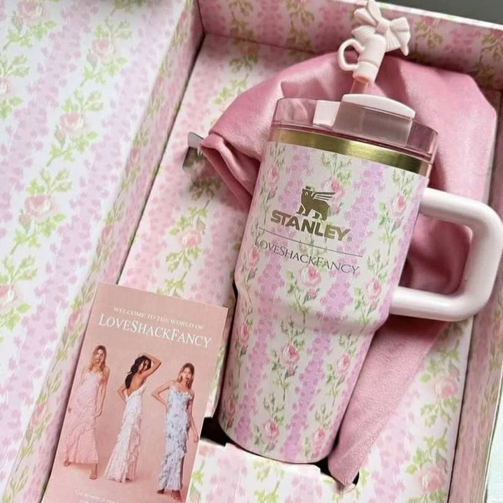 🛍️ Stanley x LoveShackFancy Mini Tumbler 20oz | Original Gift Box & Accessories waodeals