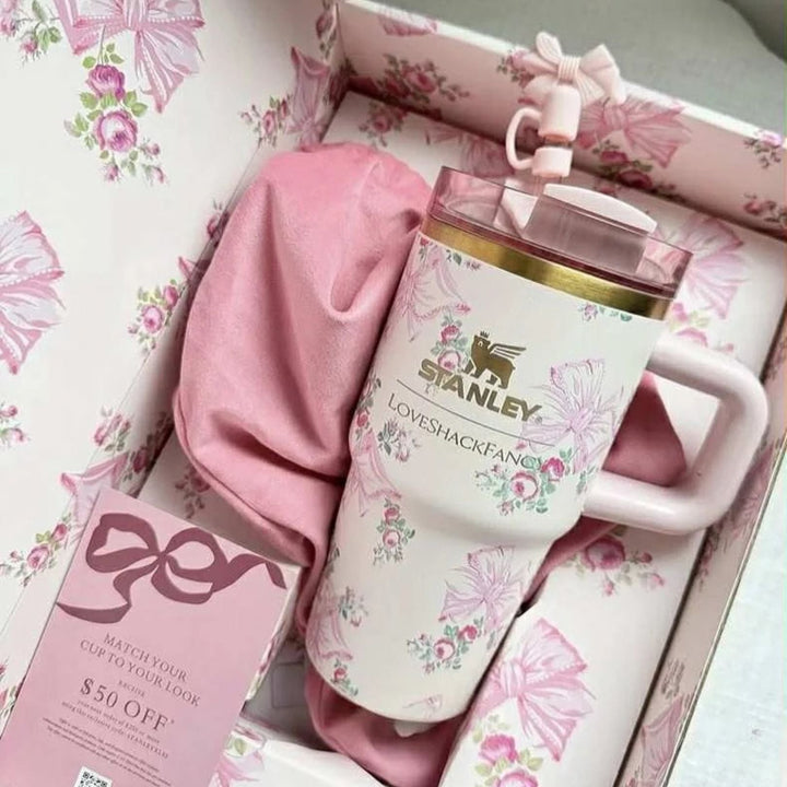 🛍️ Stanley x LoveShackFancy Mini Tumbler 20oz | Original Gift Box & Accessories waodeals