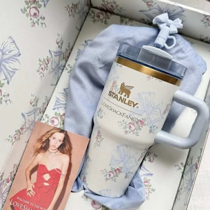 🛍️ Stanley x LoveShackFancy Mini Tumbler 20oz | Original Gift Box & Accessories waodeals