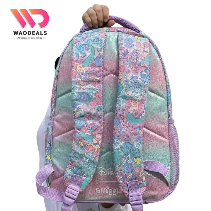 🧜‍♀️Original Smiggle 17-Inch The Little Mermaid School Backpack For Girls Fun Fair Classic Bagpack🎒✨ waodeals
