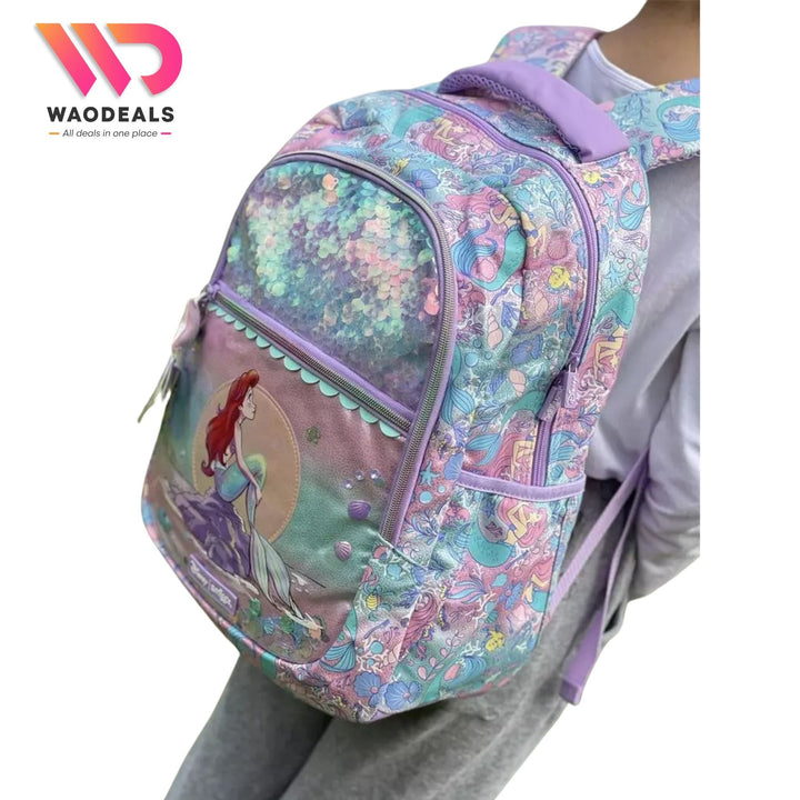 🧜‍♀️Original Smiggle 17-Inch The Little Mermaid School Backpack For Girls Fun Fair Classic Bagpack🎒✨ waodeals